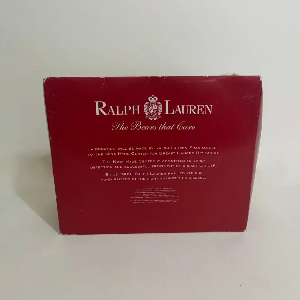 RALPH LAUREN Polo The Bears That Care Teddy Bear Trio 2001 Vintage Box